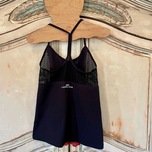 Lorna Jane Black Tank Top. Side Mesh. Extra Small. - Picture 3 of 8